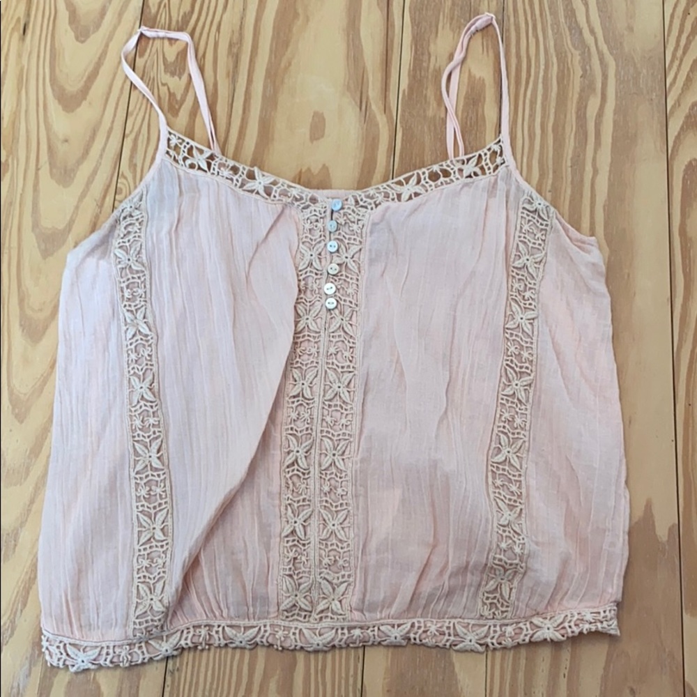 american eagle pink tank